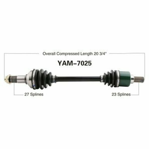 Wide Open OE Replacement CV Axle for YAM REAR YFM 700 GRIZZ Fl YAM-7025